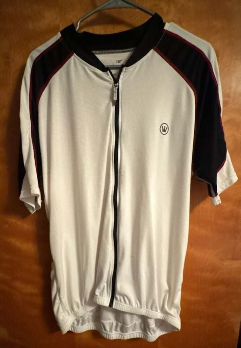 Canari Men's Short Sleeve Full Zip Cycling Jersey White Black